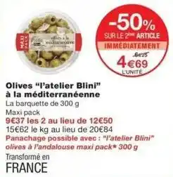Monop' Blini - olives l'atelier à la méditerranéenne offre