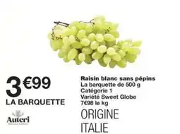 Monop' Raisin blanc sans pepins offre