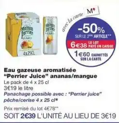 Monop' Perrier - eau gazeuse aromatisée offre