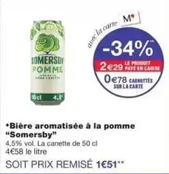 Monop' Bière aromatisée à la pomme offre