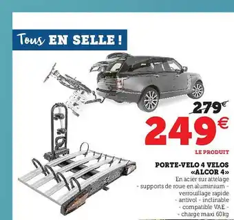 Hyper U Porte-vélo 4 Vélos offre