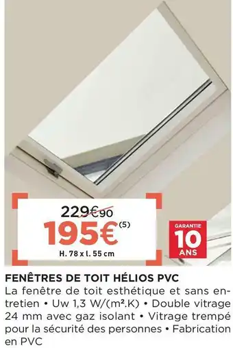 Fenêtres de toit hélios pvc