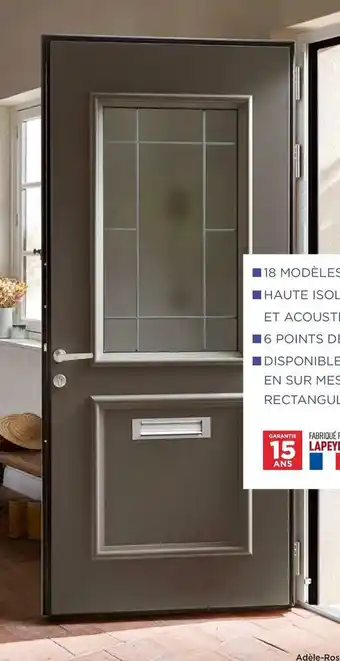 Lapeyre Bon plan sur la pose de porte d’entrée aluminium offre