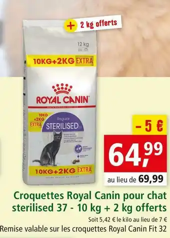 Maxi Zoo Royal canin croquettes royal canin pour chat sterilised 37 offre