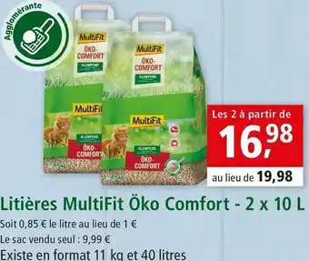 Maxi Zoo Multifit litières öko comfort offre