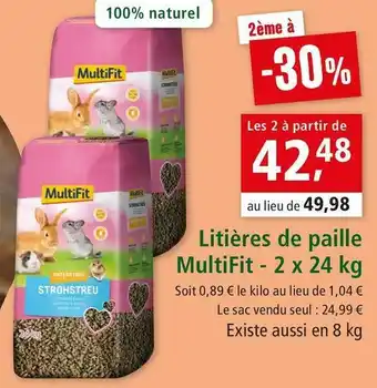 Maxi Zoo Multifit litières de paille offre