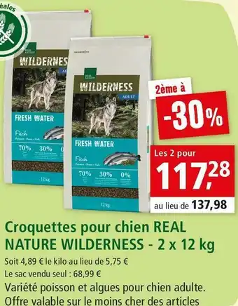 Maxi Zoo Wilderness croquettes pour chien real nature offre