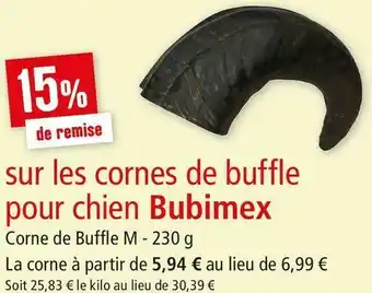 Maxi Zoo Bubimex bon plan sur les cornes de buffle pour chien bubimex offre