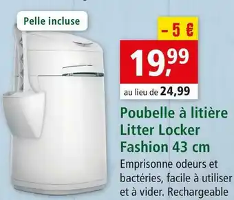 Maxi Zoo Poubelle à litière litter locker fashion offre