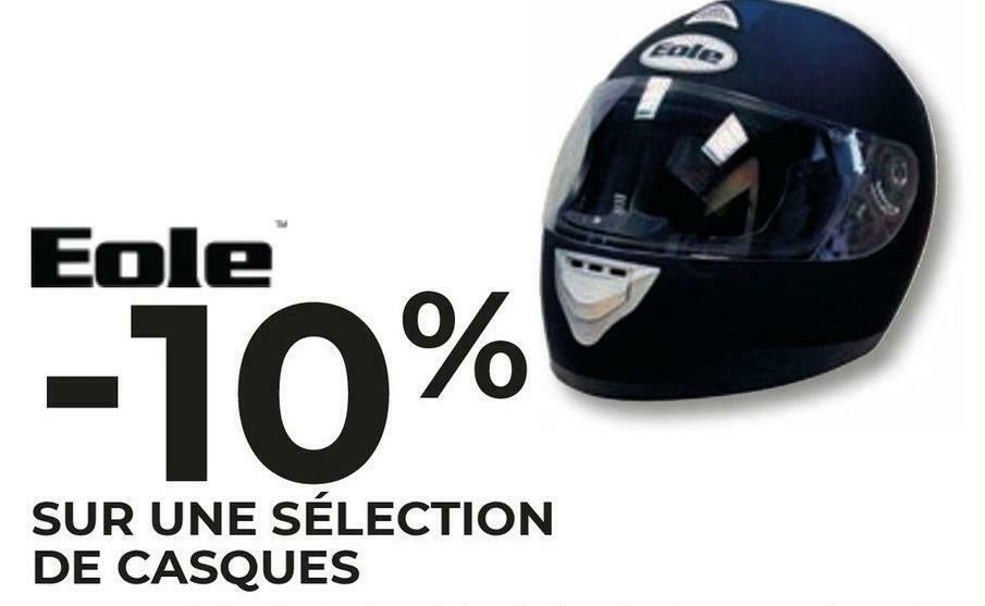 Promo Eole bon plan sur une sélection de casques de la marque eole chez
