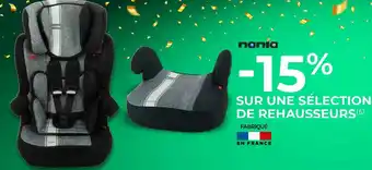 Feu Vert Nania bon plan sur une sélection de rehausseurs offre