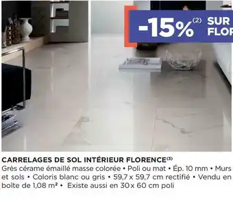 Lapeyre Bon plan sur les carrelages de sol intérieur florence offre
