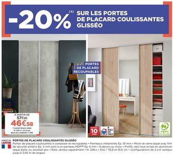 Lapeyre Portes de placard coulissantes glisséo offre
