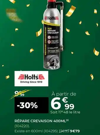 Holts répare crevaison 400ml