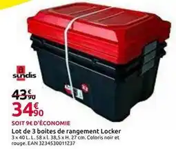 Mr Bricolage Sundis - lot de 3 boîtes de rangement locker offre