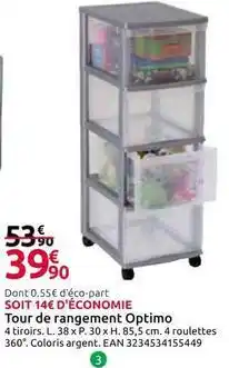 Mr Bricolage Tour de rangement optimo offre