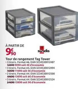 Mr Bricolage Sundis - tour de rangement tag tower offre