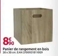 Mr Bricolage Panier de rangement en bois offre