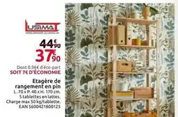 Mr Bricolage Étagère de rangement en pin offre