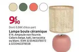 Mr Bricolage Lampe boule céramique offre