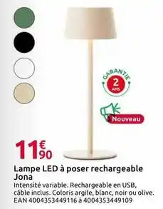 Mr Bricolage Lampe led à poser rechargeable offre