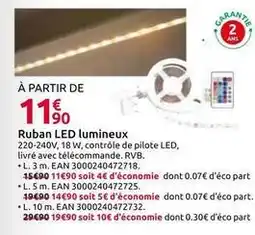 Mr Bricolage Ruban led lumineux offre