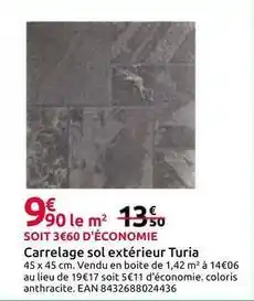 Mr Bricolage Carrelage sol extérieur turia offre