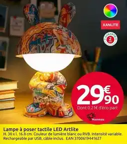 Mr Bricolage Xanlite - lampe a poser tactile led artlite offre