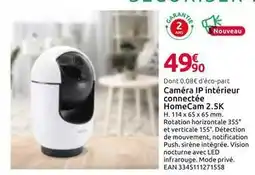 Mr Bricolage Caméra ip intérieur connecté homecam offre