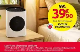 Mr Bricolage Soufflant céramique oscillant offre