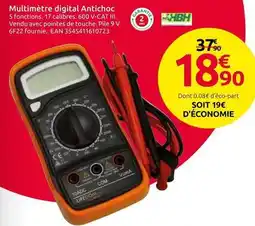 Mr Bricolage Multimètre digital antichoc offre
