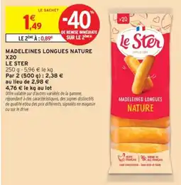 Intermarché Le Ster Madeleines longues nature offre