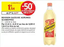 Intermarché Schweppes Boisson gazeuse agrumes offre