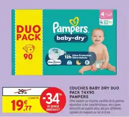 Intermarché Pampers Couches Baby Dry offre