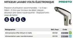 Cedeo Mitigeur lavabo volta électronique offre