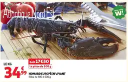 Auchan HOMARD EUROPEEN VIVANT offre