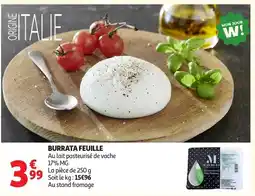 Auchan MAIDERA Burrata feuille offre