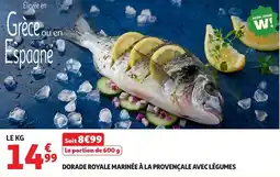 Auchan DORADE ROYALE MARINÉE À LA PROVENÇALE AVEC LÉGUMES offre