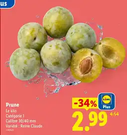 Lidl Prune offre