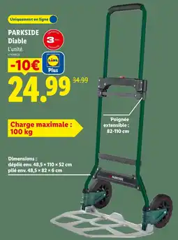Lidl PARKSIDE Diable offre