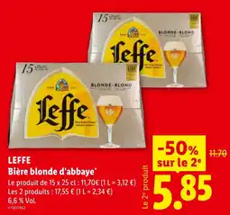Lidl Leffe Bière blonde d'abbaye offre