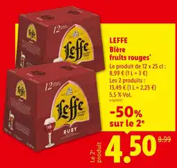 Lidl LEFFE Bière fruits rouges offre