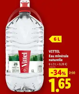 Lidl Vittel Eau minérale naturelle offre