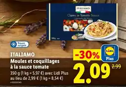Lidl ITALIAMO Moules et coquillages à la sauce tomate offre