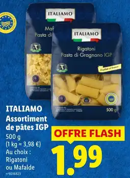 Lidl ITALIAMO Assortiment de pâtes IGP offre