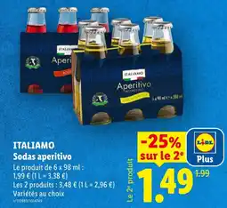 Lidl ITALIAMO Sodas aperitivo offre