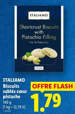 Lidl ITALIAMO Biscuits sablés cœur pistache offre