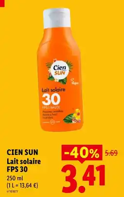 Lidl Cien SUN Lait solaire FPS 30 offre