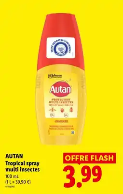 Lidl Autan Tropical spray multi insectes offre