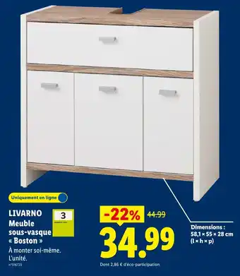 LIVARNO Meuble sous-vasque « Boston »